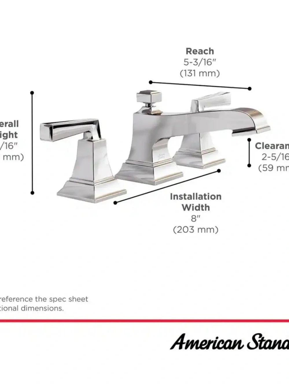 Town Square Widespread Lavatory Faucet - Chrome